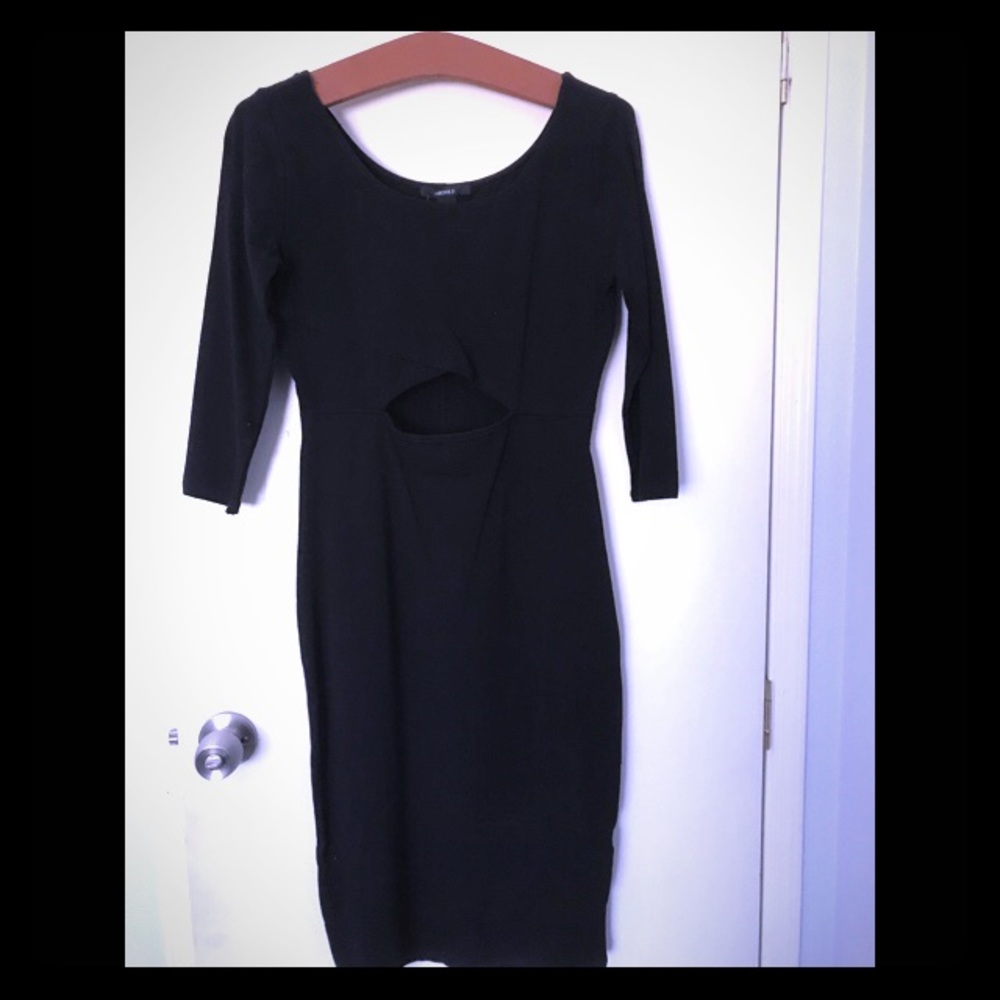 Black forever 21 midi bodycon dress